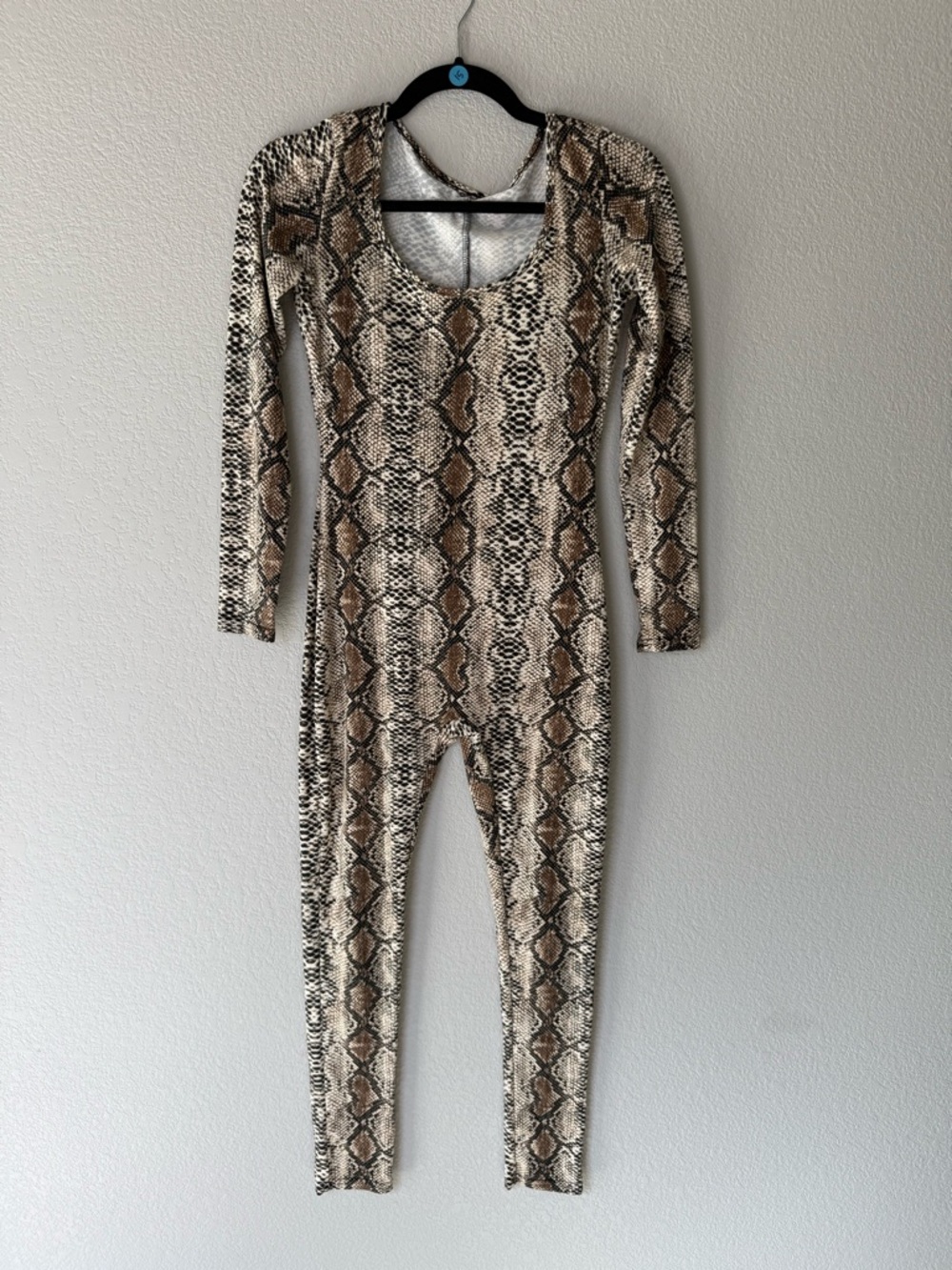 Snake Print Bodycon Jumpsuit - small